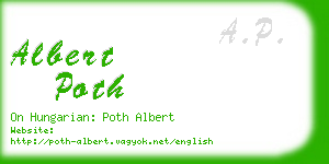 albert poth business card